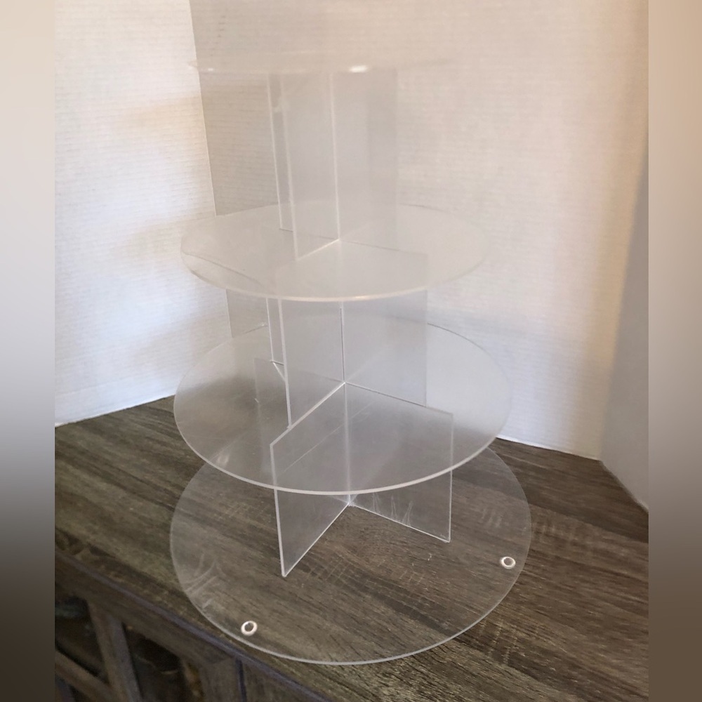 Clear Acrylic Four Tier Cupcake Stand